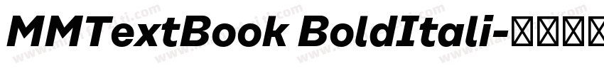 MMTextBook BoldItali字体转换